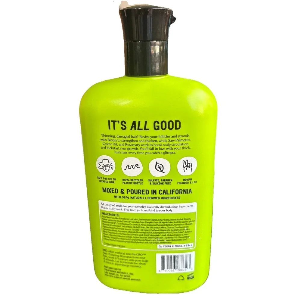 California Naturals Re:GRO Shampoo‎ for Hair Growth 16.5 Fl Oz (Pack of 1)